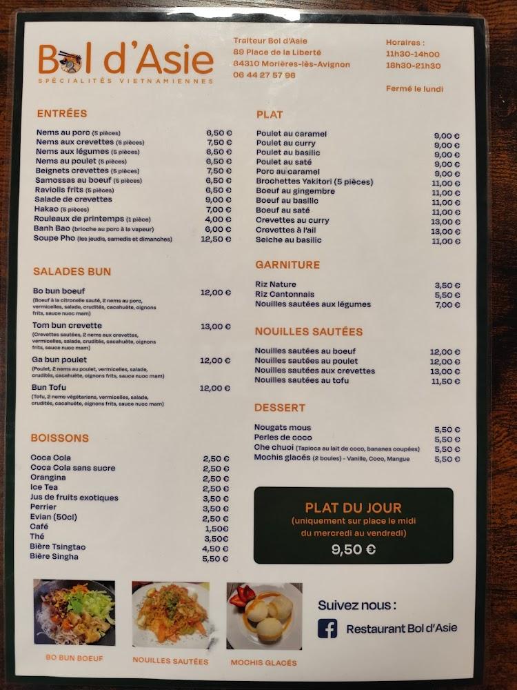 Restaurant Bol d'Asie - Menu Image 1